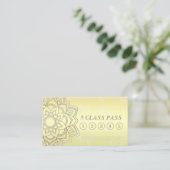 Yoga Studio Class Pass Black Gold Mandala Loyalty (Staand voorkant)