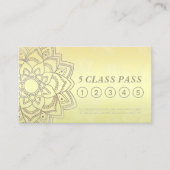 Yoga Studio Class Pass Black Gold Mandala Loyalty (Voorkant)