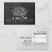 Yoga Studio Class Pass Loyalty Appointment Lotus (Voorkant / Achterkant)