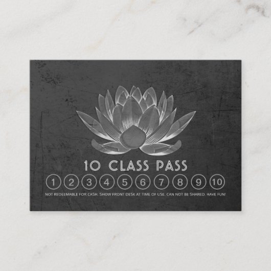 Yoga Studio Class Pass Loyalty Appointment Lotus (Voorkant)