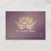 Yoga Studio Class Pass Loyalty Appointment Lotus (Voorkant)