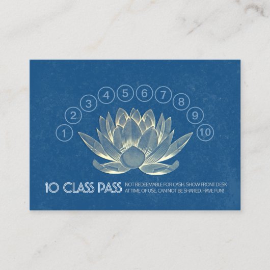 Yoga Studio Class Pass Loyalty Appointment Lotus (Voorkant)