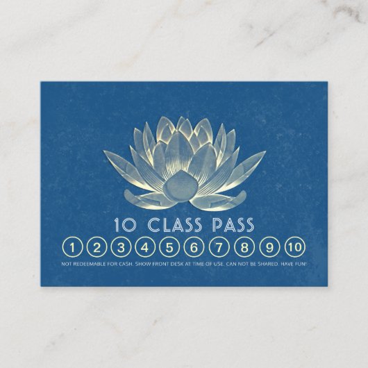 Yoga Studio Class Pass Loyalty Appointment Lotus (Voorkant)