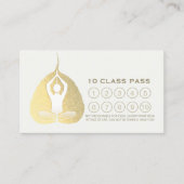 Yoga Studio Class Pass Meditation Pose Bodhi Leaf Klantenkaartje (Voorkant)