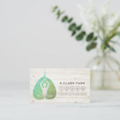 Yoga Studio Class Pass Meditation Pose Bodhi Leaf Klantenkaartje (Staand voorkant)