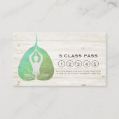 Yoga Studio Class Pass Meditation Pose Bodhi Leaf Klantenkaartje (Voorkant)