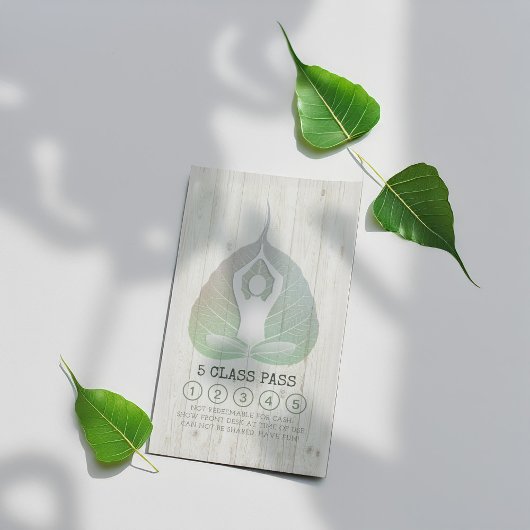 Yoga Studio Class Pass Meditation Pose Bodhi Leaf Klantenkaartje