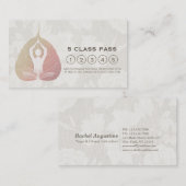 Yoga Studio Class Pass Meditation Pose Bodhi Leaf Klantenkaartje (Voorkant / Achterkant)