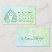 Yoga Studio Class Pass Meditation Pose Bodhi Leaf Klantenkaartje (Voorkant / Achterkant)