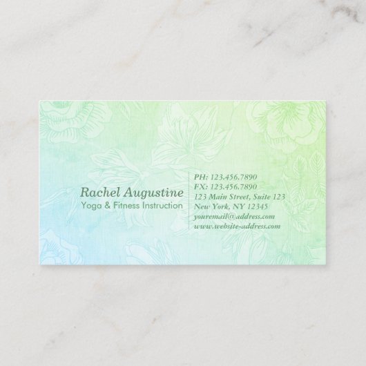 Yoga Studio Class Pass Meditation Pose Bodhi Leaf Klantenkaartje (Achterkant)