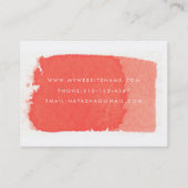 Yoga Studio Coral Brush Stroke Visitekaartje (Achterkant)
