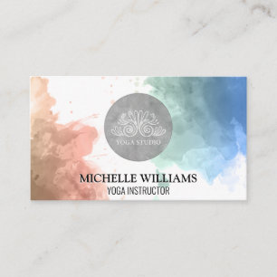 Yoga Studio Docent   Waterverf Visitekaartje