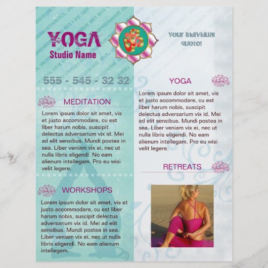 Yoga Studio - Flyer (Voorkant)