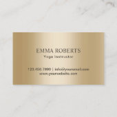 Yoga Studio Gold Lotus Modern Turquoise & Gold Visitekaartje (Achterkant)