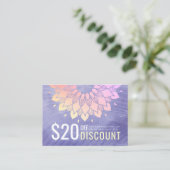 Yoga Studio Gold Mandala Coupon Loyalty (Staand voorkant)