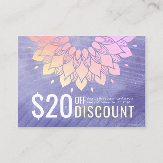 Yoga Studio Gold Mandala Coupon Loyalty (Voorkant)