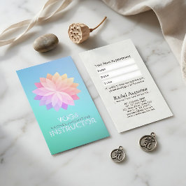 YOGA Studio Instructeur Afspraak Lotus Mandala Afsprakenkaartje