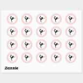 Yoga studio instructeur danser pose moderne busine ronde sticker (Vel)