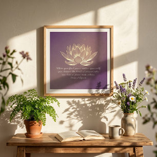 YOGA Studio Instructeur Meditatie Citaat Chic Lotu Poster