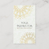 YOGA Studio Instructor Appointment Gold Mandala Afsprakenkaartje (Voorkant)