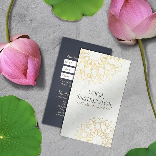 YOGA Studio Instructor Appointment Gold Mandala Afsprakenkaartje