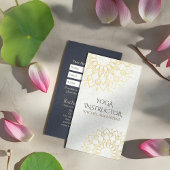 YOGA Studio Instructor Appointment Gold Mandala Afsprakenkaartje