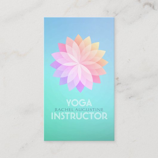 YOGA Studio Instructor Appointment Lotus Mandala Afsprakenkaartje (Voorkant)