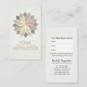 YOGA Studio Instructor Appointment Lotus Mandala Afsprakenkaartje (Voorkant / Achterkant)