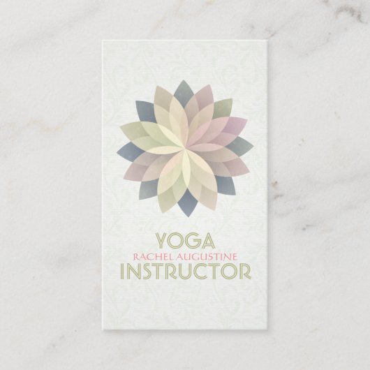 YOGA Studio Instructor Appointment Lotus Mandala Afsprakenkaartje (Voorkant)