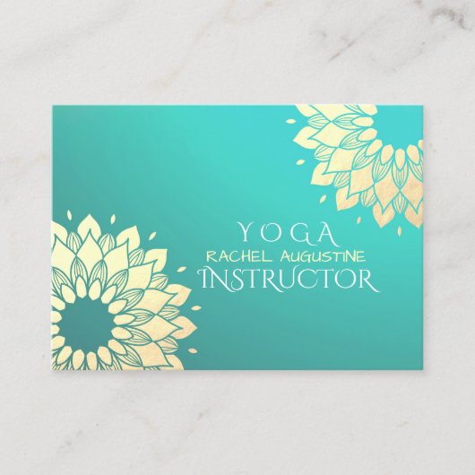 YOGA Studio Instructor Benoeming Golden Mandala Afsprakenkaartje (Voorkant)
