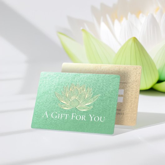 YOGA Studio Instructor Cadeaubon Gold Lotus Kortingskaartje