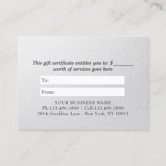 YOGA Studio Instructor Cadeaubon Gold Lotus Kortingskaartje (Achterkant)