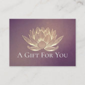 YOGA Studio Instructor Cadeaubon Gold Lotus Kortingskaartje (Voorkant)
