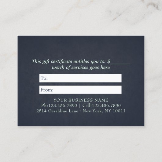 Yoga Studio Instructor Mandala Gift Certificate Kortingskaartje (Achterkant)