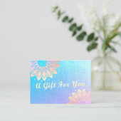 Yoga Studio Instructor Mandala Gift Certificate Kortingskaartje (Staand voorkant)