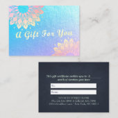 Yoga Studio Instructor Mandala Gift Certificate Kortingskaartje (Voorkant / Achterkant)