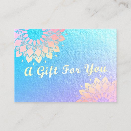 Yoga Studio Instructor Mandala Gift Certificate Kortingskaartje (Voorkant)