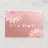 Yoga Studio Instructor Mandala Gift Certificate Kortingskaartje (Voorkant)