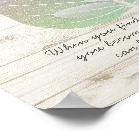 Yoga Studio Instructor Meditation Bodhi Leaf Quote Poster (Hoek)