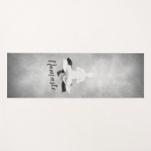 Yoga Studio Instructor Meditation Pose B & W Lotus Yogamat (Voorkant (horizontaal))