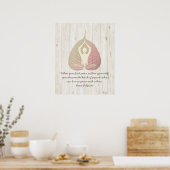 Yoga Studio Instructor Meditation Pose Bodhi Leaf Poster (Keuken)