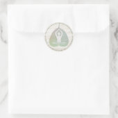 Yoga Studio Instructor Meditation Pose Bodhi Leaf Ronde Sticker (Tas)