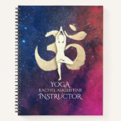 Yoga Studio Instructor Meditation Pose OM-symbool Notitieboek (Voorkant)