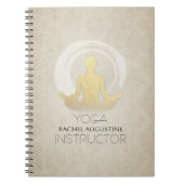 Yoga Studio Instructor Meditation Pose ZEN-symbool Notitieboek (Voorkant)