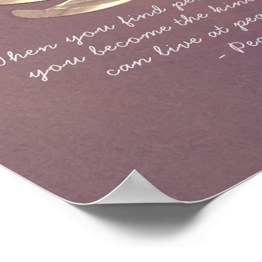 YOGA Studio Instructor Meditation Quote Chic Lotus Poster (Hoek)