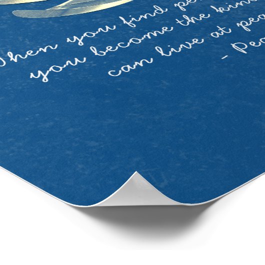 YOGA Studio Instructor Meditation Quote Gold Lotus Poster (Hoek)