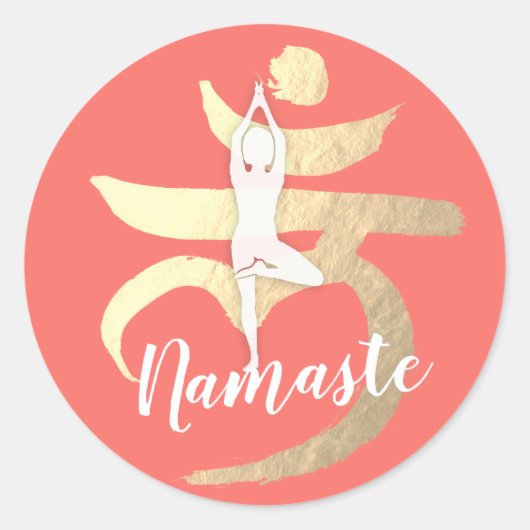 Yoga Studio Instructor Meditation Root Chakra Sign Ronde Sticker (Voorkant)
