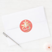 Yoga Studio Instructor Meditation Root Chakra Sign Ronde Sticker (Envelop)