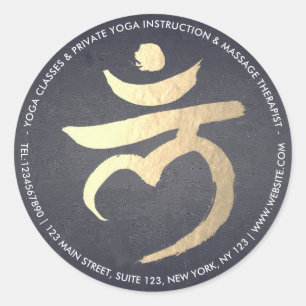 Yoga Studio Instructor Meditation Root Chakra Sign Ronde Sticker