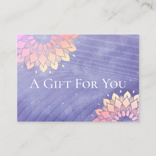 Yoga Studio Instructor Roos Gold Mandala Kortingskaartje (Voorkant)